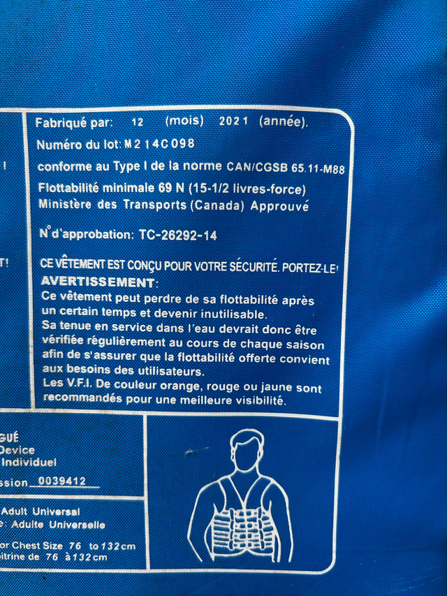 Vestes de flotaison dans Sports nautiques  à Sherbrooke - Image 2
