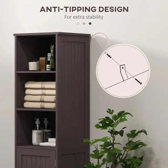 Tall Bathroom Storage Cabinet, Freestanding Tower Cabinet with A in Bookcases & Shelving Units in Markham / York Region - Image 7