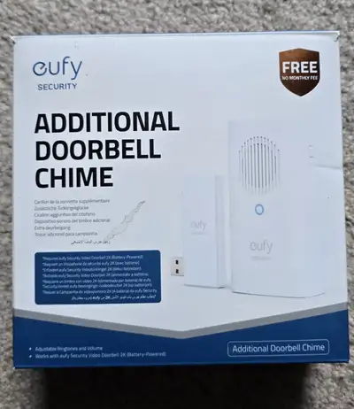 Eufy Additional Video Doorbell Chime Never Miss a Visitor - Play ringtones at multiple locations sim...