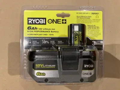 RYOBI 18V ONE+ Lithium 6.0 Ah Battery New