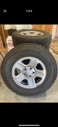 JEEP WRANGLER RIMS w/TIRES -LIKE NEW!