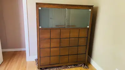 Description: Moving/Demolition Sale! We are selling this beautiful, high-quality wooden dresser/stor...