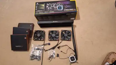 Corsair H150i Pro RGB Liquid CPU Cooler with Noctua AF12 fans, View more