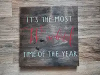"It's the most wonderful time of the year" HANDMADE home decor