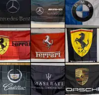 Drapeau marque D’automobile ( Mercedes-Ferrari-BMW-Porsche