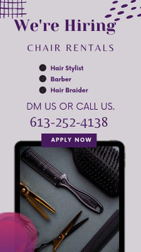 We’re Hiring Hair Stylists
