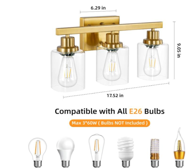 Applique murale moderne à 3 lumières avec abat-jour, NEUF in Indoor Lighting & Fans in Québec City - Image 3