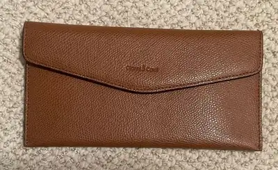 HIGH END DESIGNER NEW Brown '' Gianni Conti ' thin  envelope wal, View more