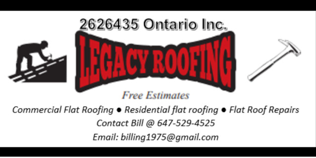 Legacy Roofing your flat roof specialist in Roofing in London