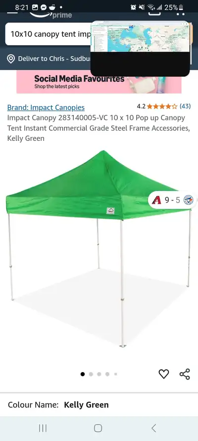 Impact pop up canopy 10x10 new in box, View more