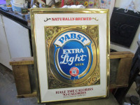 1970s PABST EXTRA LIGHT PBR FLO-FORM PLASTIC WALL BEER SIGN $40