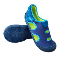 NEW Newtz Boys Blue Lime Surfer Aqua Water Shoes - Size 13/1