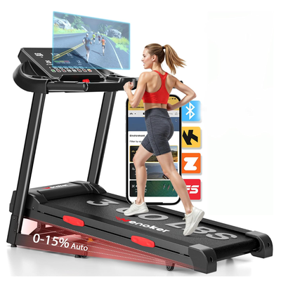 Treadmill Walking Pad 15% Incline Handrail 300 lbs Capacity, View more