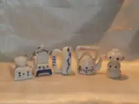 Ensemble de 5 miniatures en porcelaine
