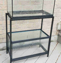 Steel aquarium stand w/ 2x 12gal tanks