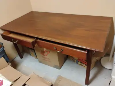 Table or desk, solid wood with 2 wide/deep drawers, View more
