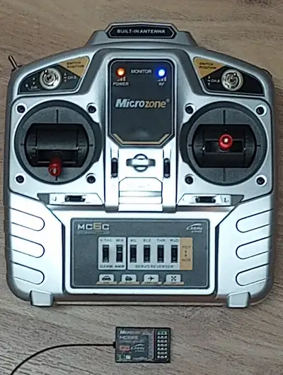 RC PLANE TRANSMITTER + RECEIVER - MICROZONE MC6C - 6 CHANNELS, View more