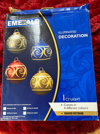 Large illuminated Christmas ornament decoration