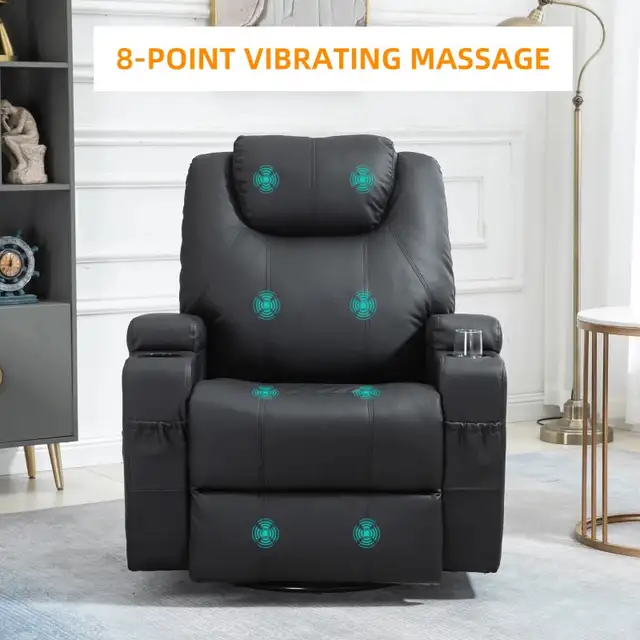 Rocking Massage Recliner Chair, Swivel Nursery Rocker Chair in Chairs & Recliners in Markham / York Region - Image 8