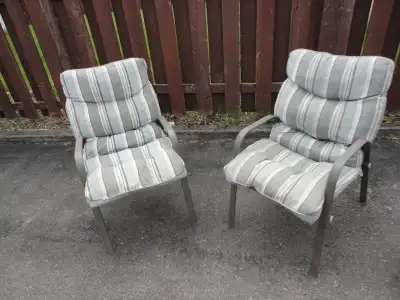 PATIO CHAIRS WITH CUSHIONS  (2), View more