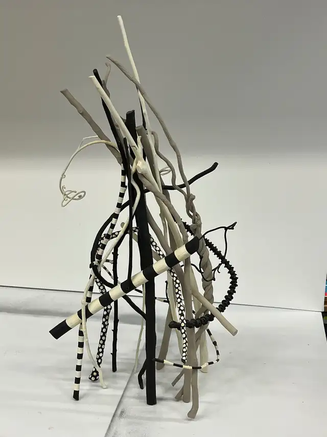 Attractive decorated/painted twig sculpture. Base 14”W x 31”H. in Arts & Collectibles in City of Toronto - Image 3