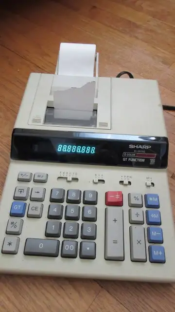 Sharp two colour printing calculator, View more