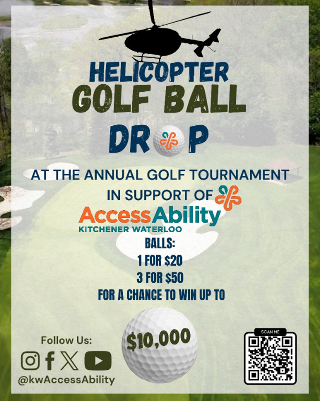 KW AccessAbility Helicopter Golf Ball Drop Draw!! :D in Golf in Kitchener / Waterloo