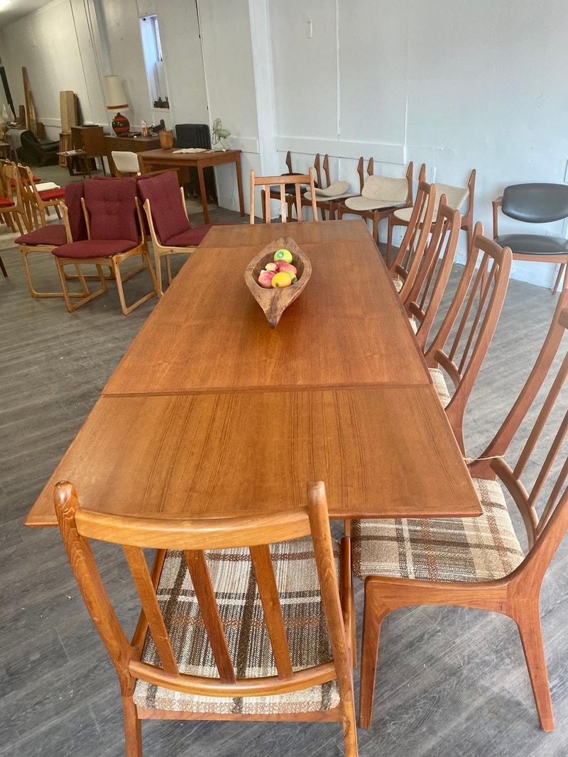 Teak Danish Mid Century Modern Dining Table SOLD PPU Dining Tables