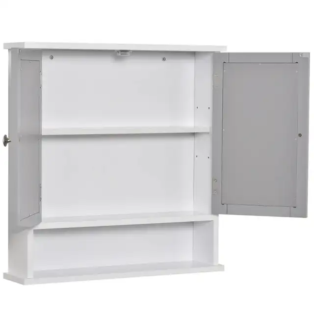 Wall-Mounted Bathroom Mirror Cabinet with Double Doors, Open She in Bookcases & Shelving Units in Markham / York Region - Image 10