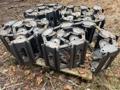 Steel over the tire tracks for 10 x 16.5 tires. Fully adjustable for wheel bases from 42" or less.