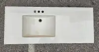 48" Marble Resin Bathroom Vanity Countertop