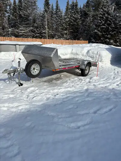 Remorque motoneige N&N EVEREST S 58/144 GALV 2024, Acier galvanisé, dimension des pneus ST 175/80R13...