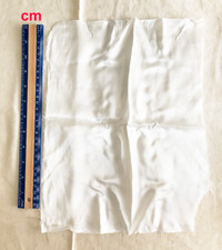 100% Silk Fabric White Crepe Satin Plain White Odd Bits of Cloth