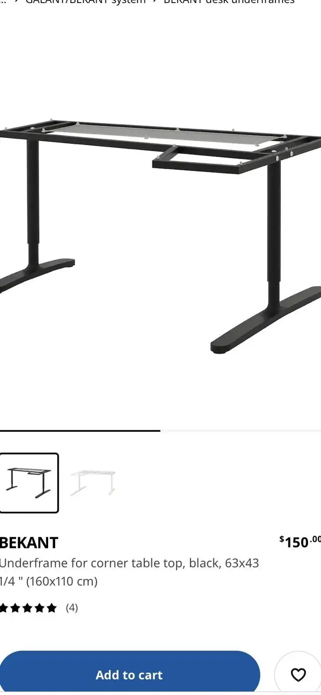 IKEA Desk frame as pictured  in Bookcases & Shelving Units in Bedford - Image 3