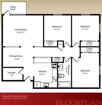 Spacious 3-Bed Apt! Heat, Hot Water, Balcony & Parking Included!