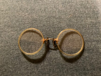 Antique/Vintage Hand Bridge Eye Glasses with a Case