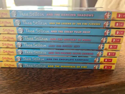 Excellent new condition. 8 books in total. $4 each. Would prefer to sell the lot for $25!