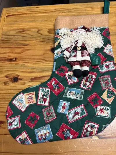 Christmas Stocking Green Stamps, View more