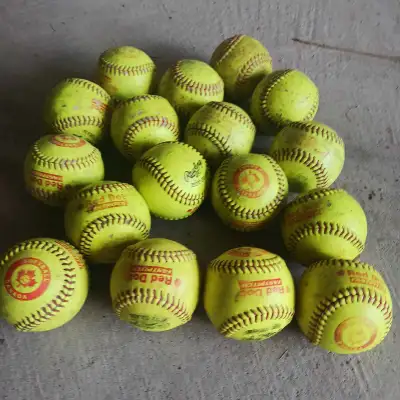 11 inch Red Dot Softballs, View more