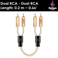 Radique Audio Gold Series Dual RCA - Dual RCA Cable 3 Lengths Av