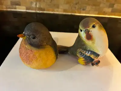 Two Hand Painted Robin Mates Figurines Mint Condition Like New, View more