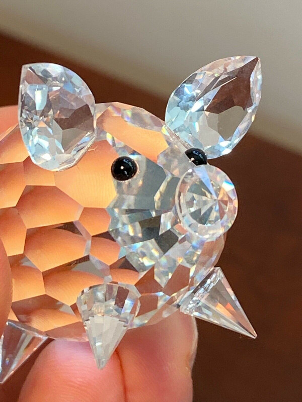 SWAROVSKI CRYSTAL Figurine MEDIUM PIG with Metal Curly Tail MINT in Arts & Collectibles in Thunder Bay - Image 3