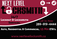 Locksmith Services - Hamilton & Burlington Areas - 289-919-4444