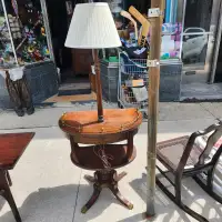 Antique wooden table lamp 