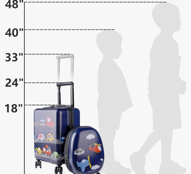 iPlay, iLearn Kids Rolling Luggage Set - Suitcase with Carryon B in Other in Markham / York Region - Image 4