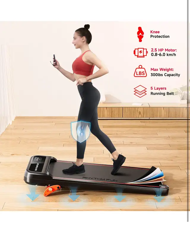Walking Pad Treadmill with Incline, Under Desk Treadmill with In63660945289091124