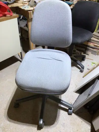 I have 4 office chairs. Different colours. Can lower/raise, and move the back as well. Some have hig...