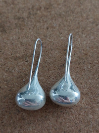 Drop dangle "teardrop" sterling silver earrings