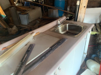 Kitchen cabinet with single sink with moen taps 