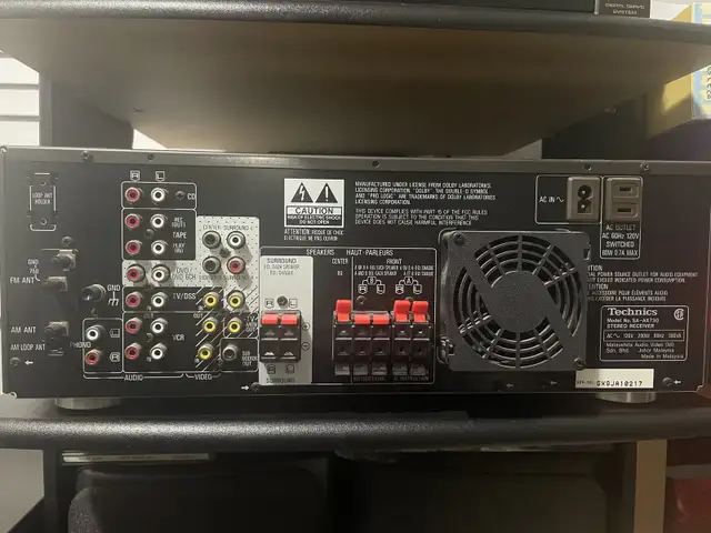 Technics AV Control Stereo Amplifier Receiver SA-AX730 in Stereo Systems & Home Theatre in Calgary - Image 3